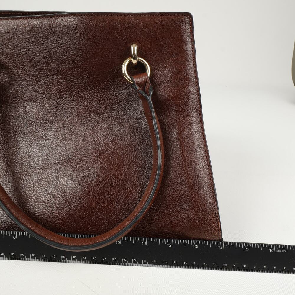 Wilson Leather Top Handle Satchel Brown Leather Purse *No Shoulder Strap - Picture 11 of 15